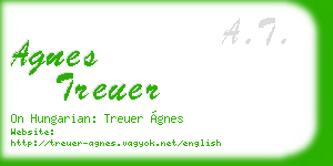 agnes treuer business card
